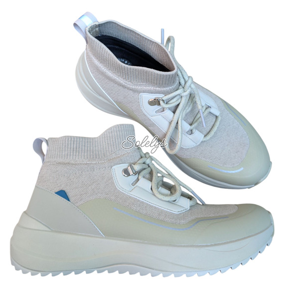 Vessi Stormburst Womens 9 Boreal Green Waterproof High Top Knit Sneaker Boot - Picture 1 of 13